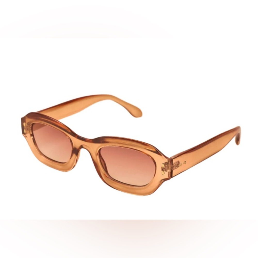 Powder UK Limited Edition Honey in Petal/nude sunglasses w/print hard case-NWT